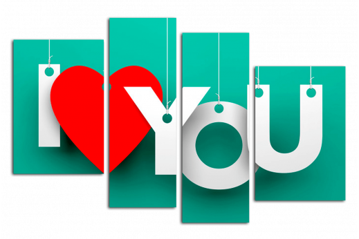 Модульная картина Я люблю тебя Модульная картина Я люблю тебя